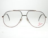 Carrera 5369 brown camouflage textured aviator eyeglasses frame, NOS 1980s