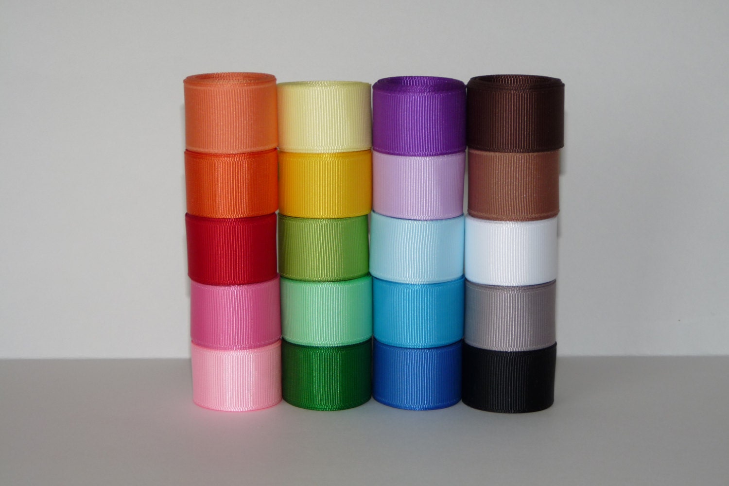 7/8" Grosgrain Ribbon Lot 40 Yards:  2 Yard Each of  20 Different Colors