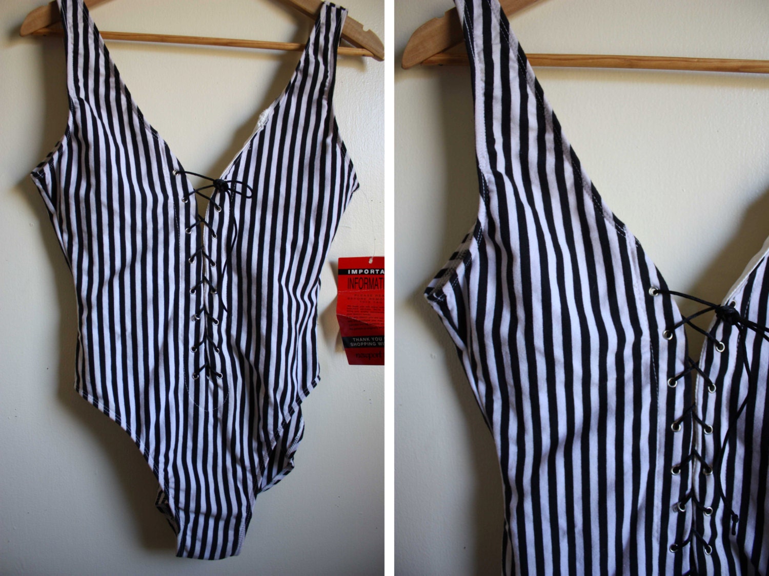 Vintage Striped Swim Suit // New with tags Bathing suit