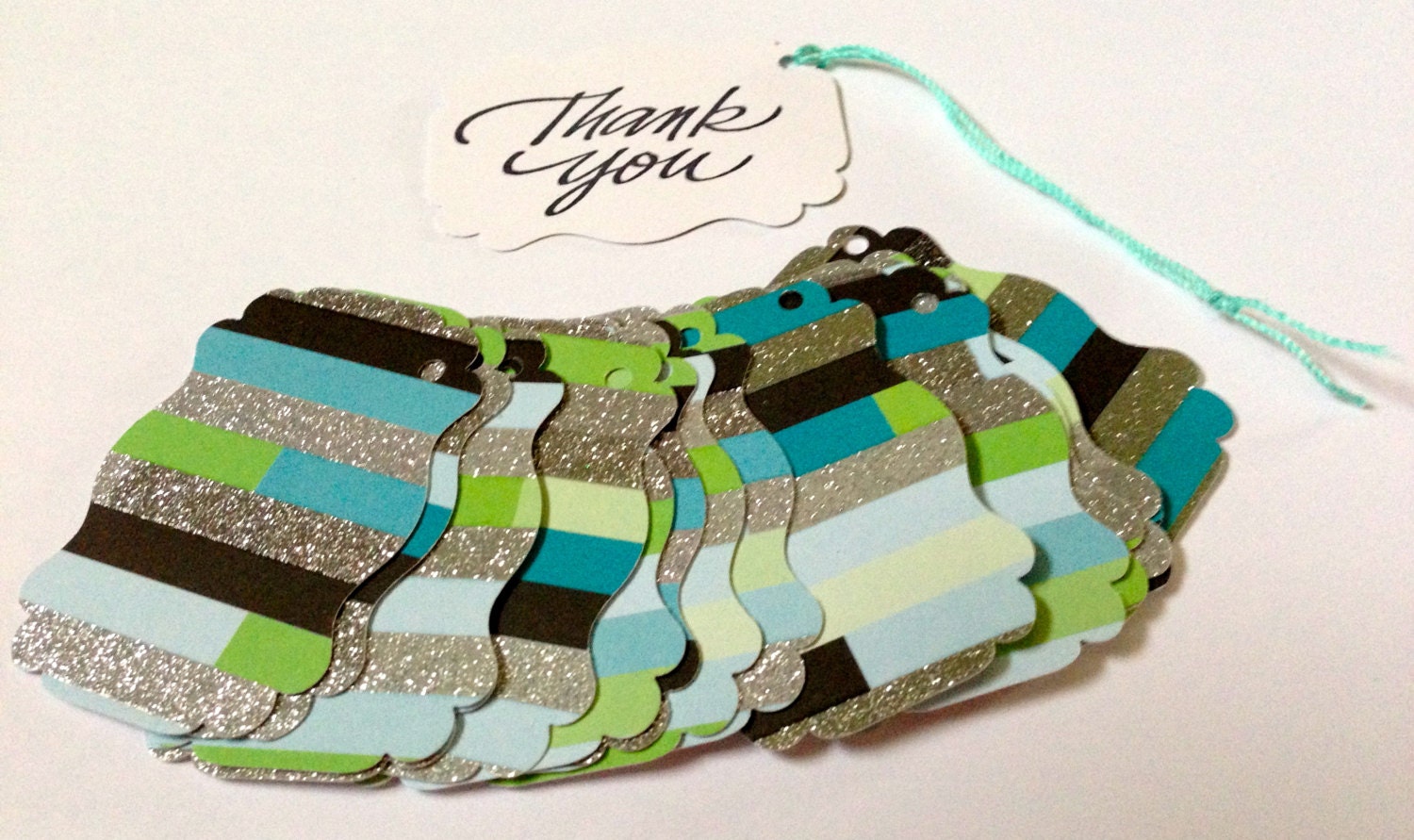 Thank You Hang Tag, Gift Tag Die Cut Card Stock Scrapbook Embellishment