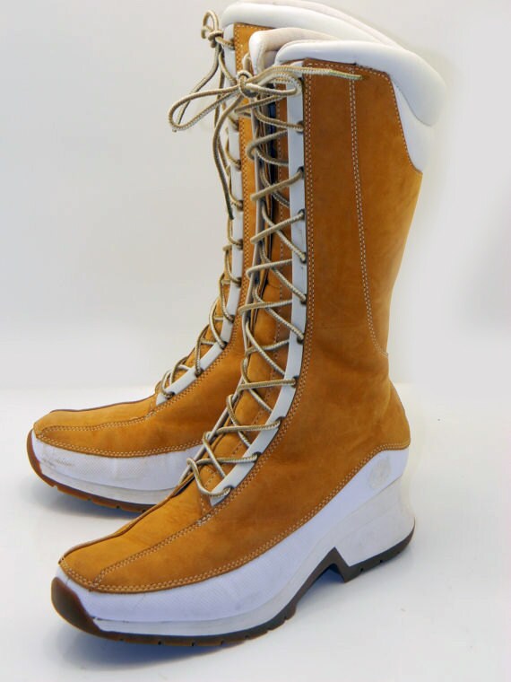timberland long lace up boots