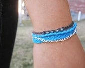 Bright Blue Chain Friendship Bracelet