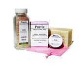 Rose Spa Set - Gift Set - Dead Sea Bath Salts - 100% Natural - Lip Balm - Rose - Shea Butter