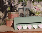 Mini Painted Wooden Hearts - Perfect for Escort Cards, Guest Book or Favors