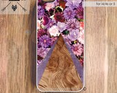 iPhone 4s Case Wood Print - Floral iPhone Cases, Rubber Silicone - Hard Plastic iPhone 5 Cover - iPhone 5 Case Wood Print
