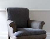 1920's Harris Tweed Antique Club Chair / Armchair