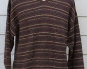 vintage BRANDINI brown wool sweater xl x-large Made in Italy bill cosby