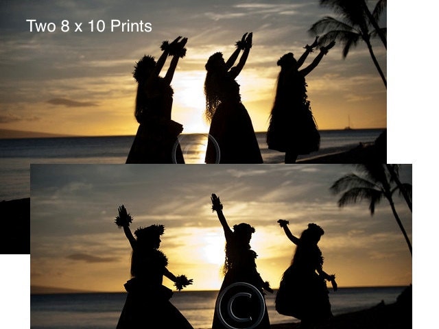 Hawaiian Art, Hawaii Print Beach Luau Photography Two Prints