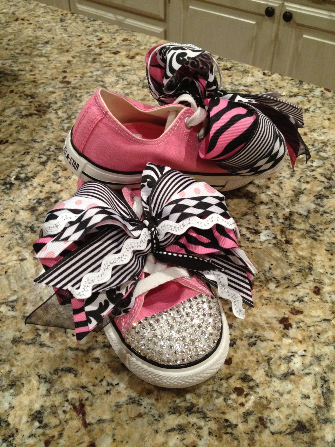 Blinged-Out Converse with Detachable Bows