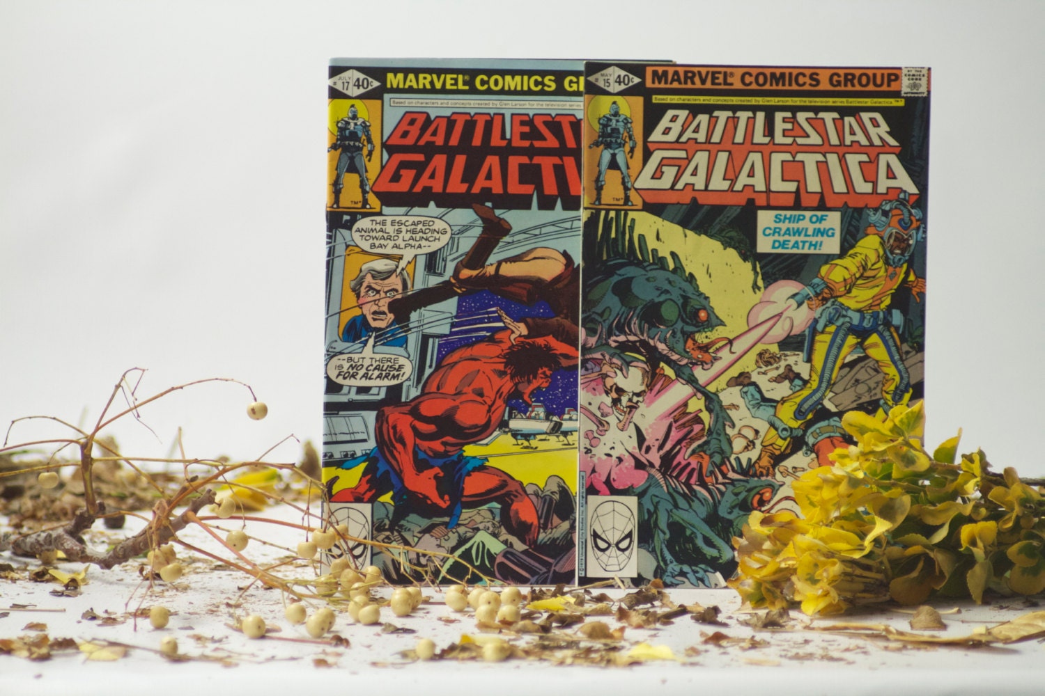 Battlestar Galactica Comics No. 15, 17 // Children's Books // Vintage