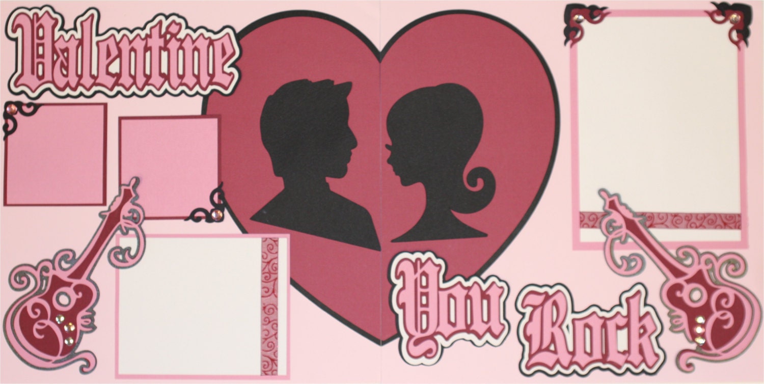 Valentine You Rock 12x12 Premade Scrapbook Layout