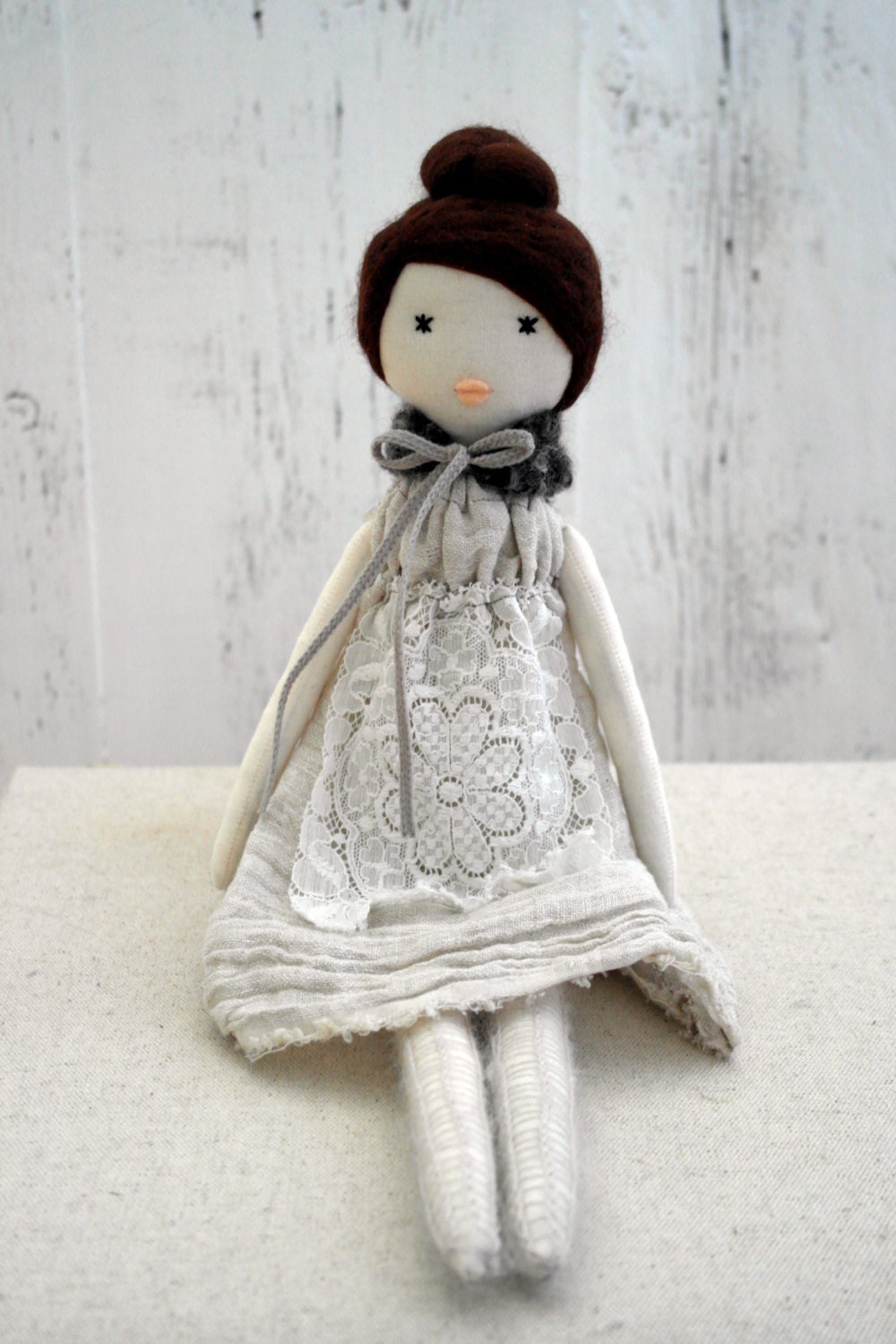 Cloth doll, Rag doll, handmade, retro, one of a kind/ Irena