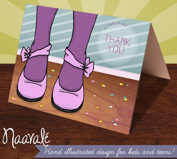 Party Shoes Thank You Cards (6-card set)