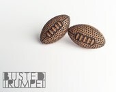 Mini Football Earrings - Super Bowl Game Day Studs - Surgical Steel Posts