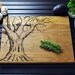 Personalized Wood Cutting Board - Carved Heart Engraved Oak Tree - Custom Mother's Day, Wedding or Anniversary Gift for Couple