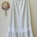 Ethereal Vintage Mori Girl Petticoat Skirt Soft Green Floral Crochet Lace Size AU 14 - 16 Natural Kei Prairie Woodland Hippie Grunge