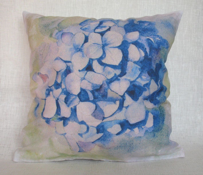 The decorative cushion cover Hydrangea for sofa cushion, fit inner 40x40 cm.   decorative pillow case / cushion cover