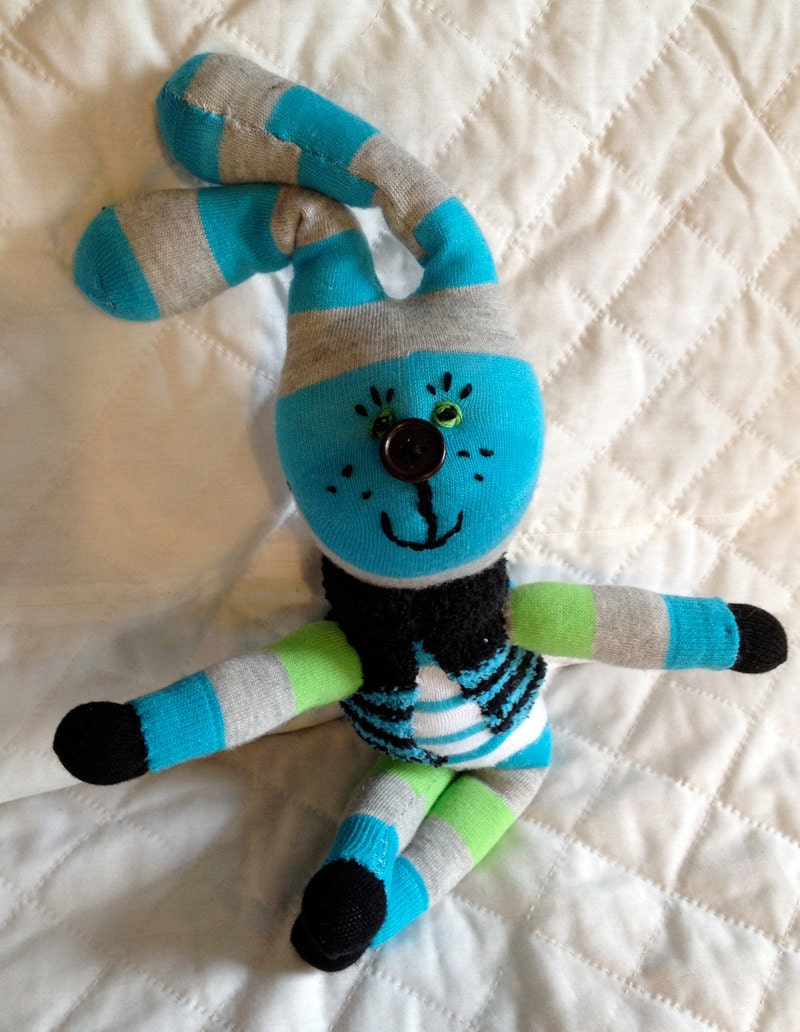 Blue and Green Stripey Guy