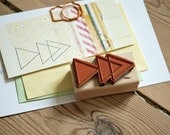 Triangles - Wood Mounted Rubber Stamp - For scrapbooking and paper crafting