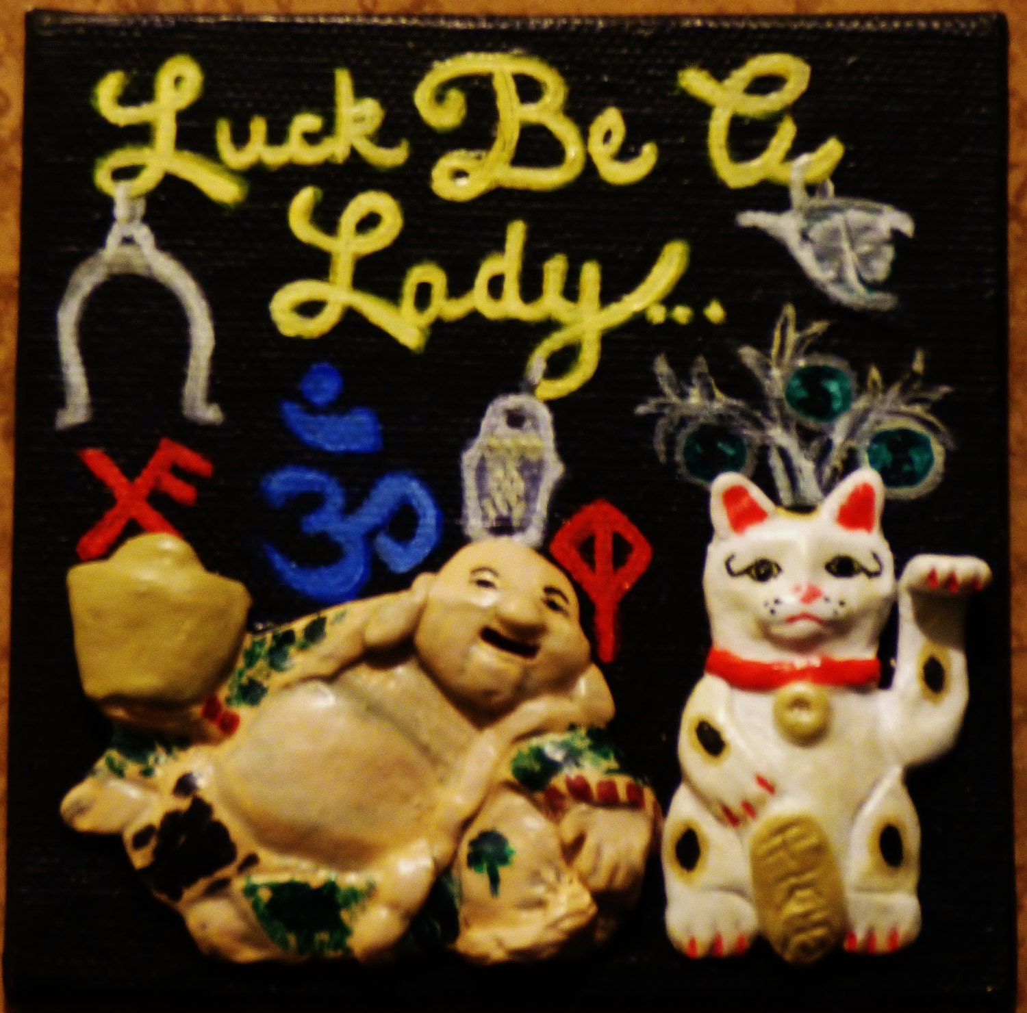 Luck Be a Lady 3D Postcard Painting