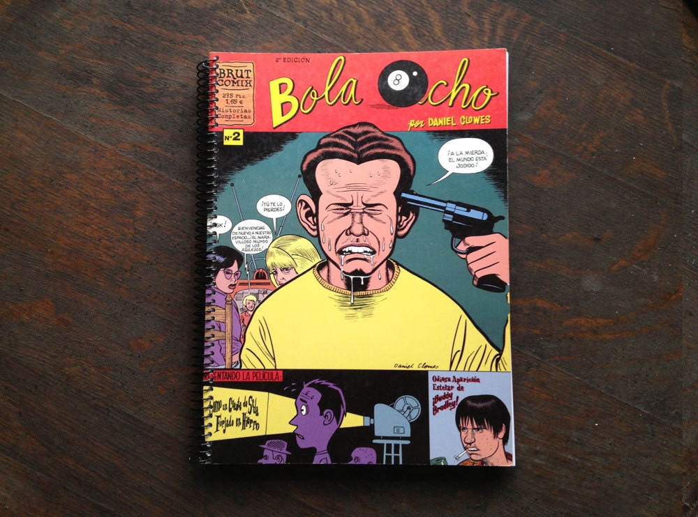 Upcycled Comic Notebook Daniel Clowes Bola Ocho no.2