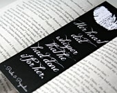 Pride and Prejudice Bookmark - Jane Austen Quote, Literary Quote Print - Black and White -  Pride and Prejudice Word Art Bookmark