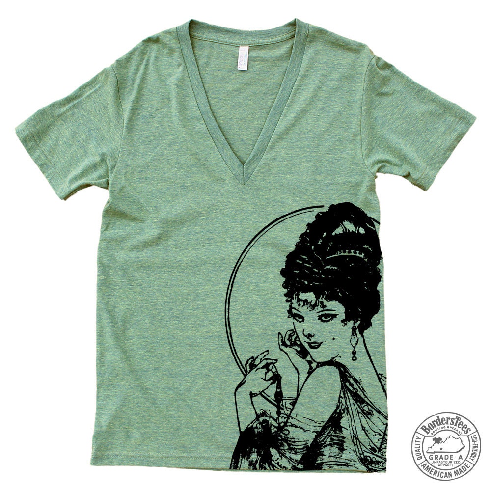 Unisex GLAMOR GIRL American Apparel Deep V-neck Tri-Blend Tee