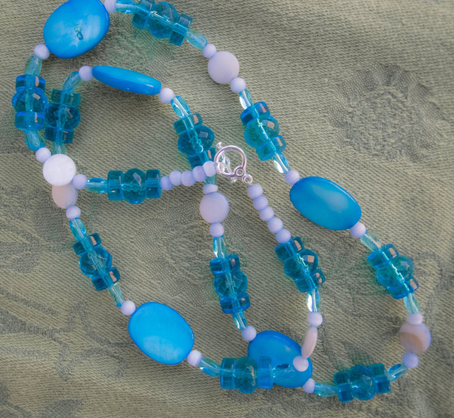 Periwinkle and Sky: Short Statement Necklace