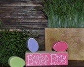 Easter Block Set Easter Eggs-Personalized Wood Block Love Set home decor primitive block gift holiday personalized wood sign Easter Decor