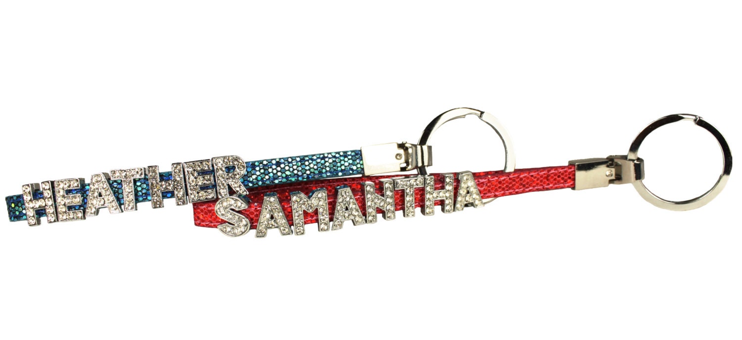 Personalized Sequin Keychain with Trim