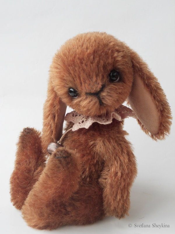 Bunny Valley. Artist Teddy Bear OOAK 6.3 inch