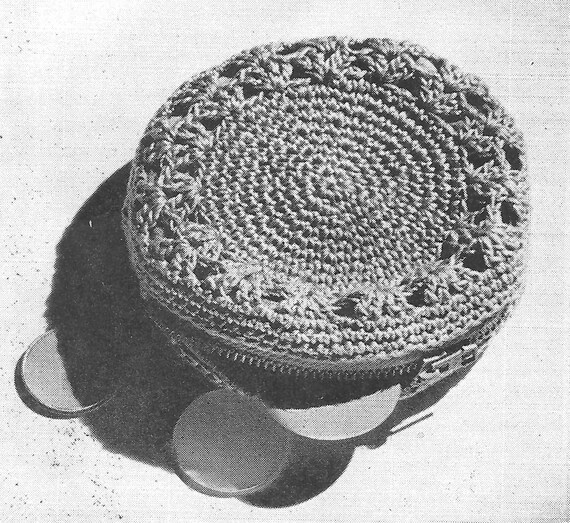 Crochet Purse Pattern, round crochet purse, vintage coin purse, easy ...