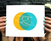 Let's Hang -- Hand-Pulled Two-Color Screenprint