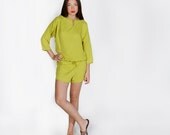 Open Back Overalls, Pistachio Green One Piece Dress, Jumpsuit, Summer Fashion - ElianaStudio