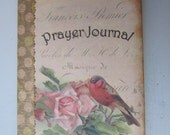 Rustic Barn Prayer Art Journal Custom Antique Scripture book Handmade One of a Kind bride wedding