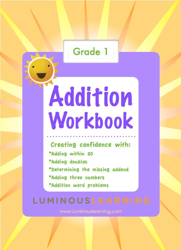 Grade 1 Addition e-Workbook for Struggling Math Learners