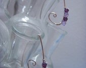 Argentium Silver and Swarovski Wire Wrapped Earrings