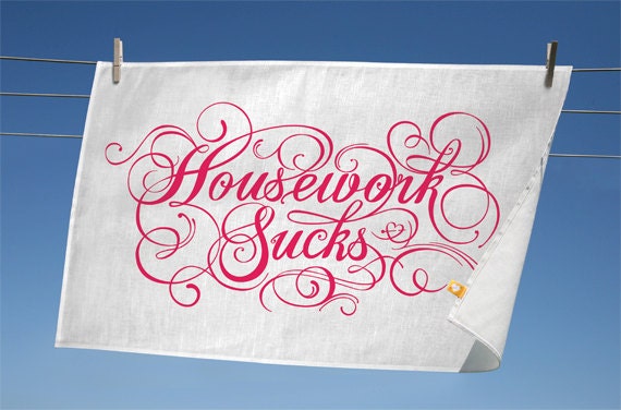 The Good Homemaker - 100% Linen hand screen printed teatowel