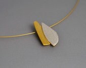 Abstract Bird Figure Pendant Big Wings Fly High Rare Species Series Sterling Silver Gold Plated Nature Inspired Necklace Gift Under 50