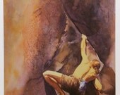 THE CLIMBER - Limited Edition Giclee Fine Art Print - 14 x 10 inches - From Original Watercolor Painting by Pat Howard