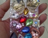 Bling i phone 5 case.handmade-Tiffany blue Swarovski Crystal-BOW-red-blue- purple-heart-Flower-pink bling-Ladies Accessories