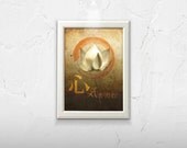 Zen posters, Japanese Zen style proverb, inspirational quote, lotus , zen calm art, home decor illustration zen wall, japanese art print A4