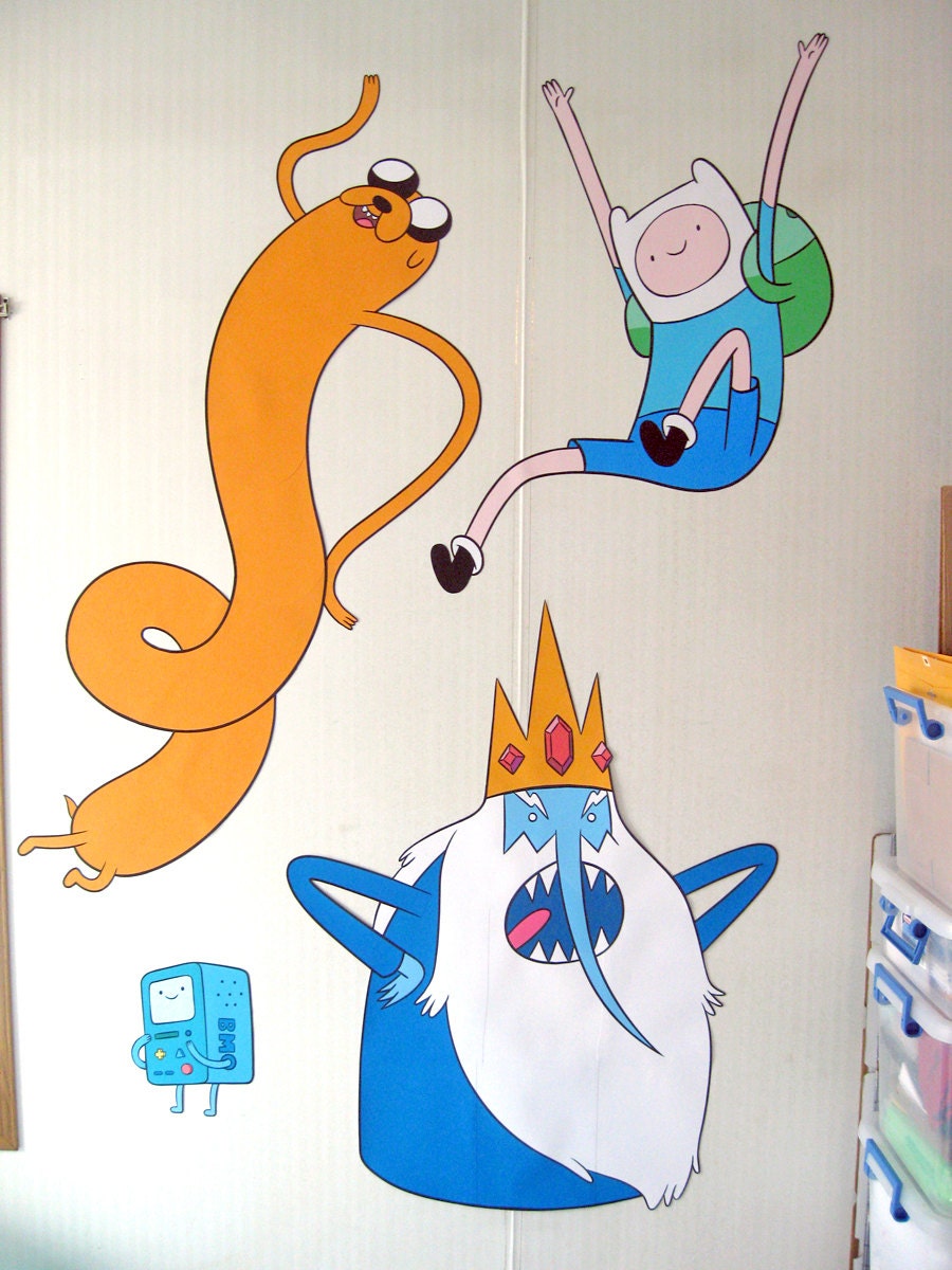 Adventure Time Party - Finn the Human Giant Wall Decoration DIY paper kit (Free B-MO)