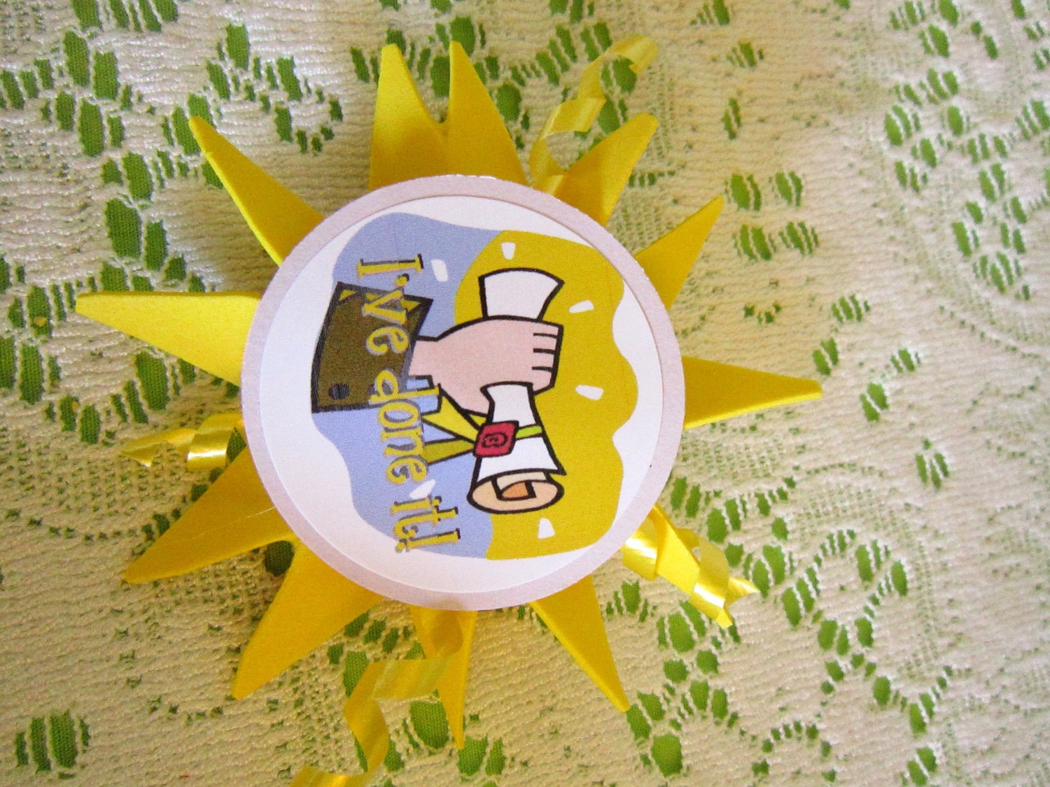 Graduation Funburst badge, graduation button, graduation pin, graduation barrette Il_170x135