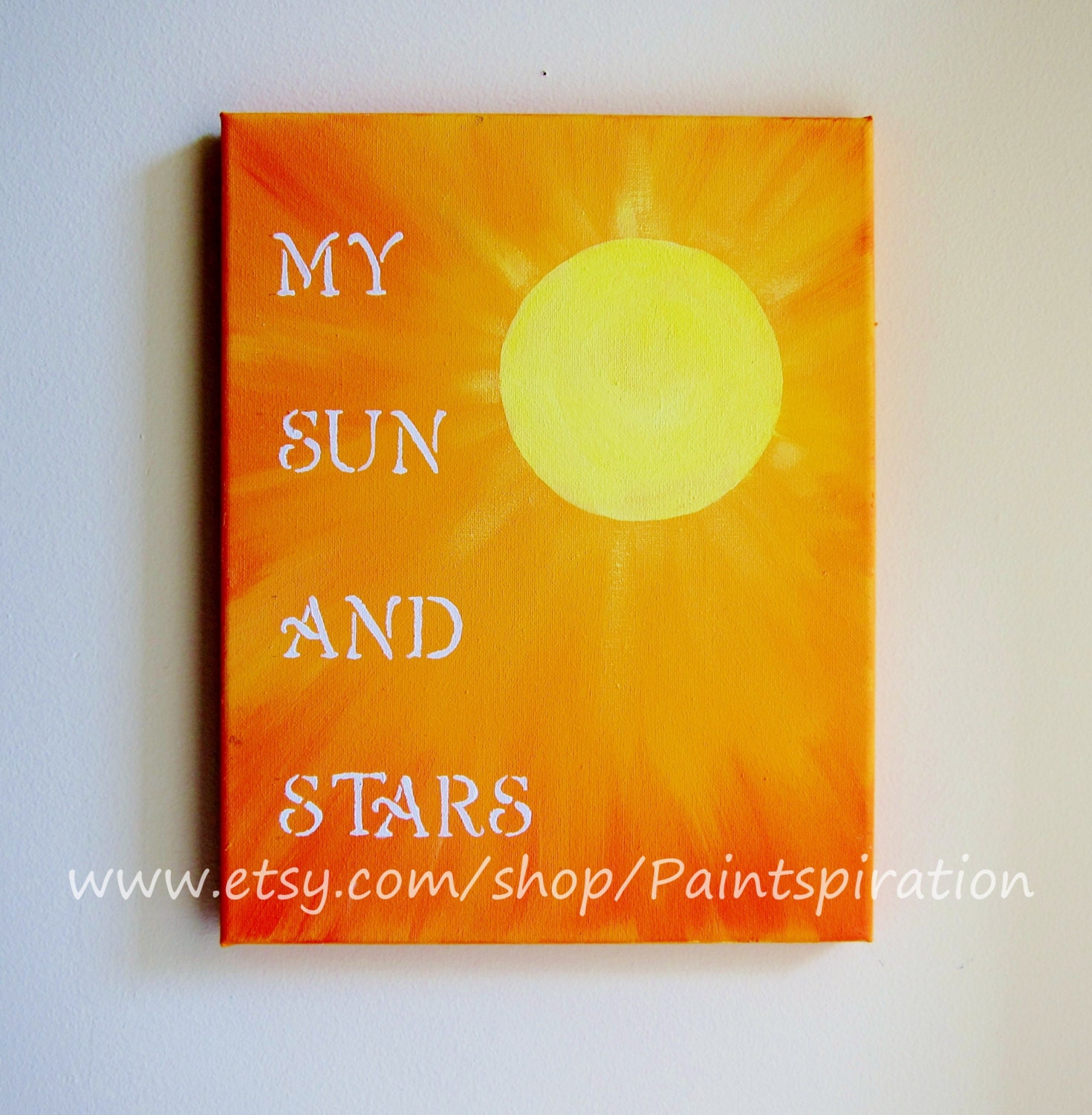 Game of Thrones Artwork - My Sun And Stars Quote Art - Daenerys Dothraki Saying Original Painting 11x14 Canvas