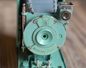 Vintage Green Kodak Petite Folding Camera with Original Bellows and Case - Rare