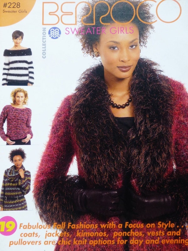 Knitting Crochet Pattern Book BERROCO SWEATER GIRLS Collection No 228 Fashion Tops and Sweaters