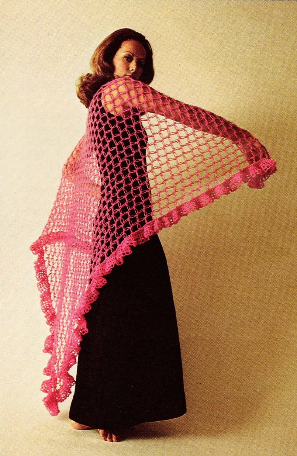 70s Lovers Knot Shawl Crochet PDF Pattern Eco by ...