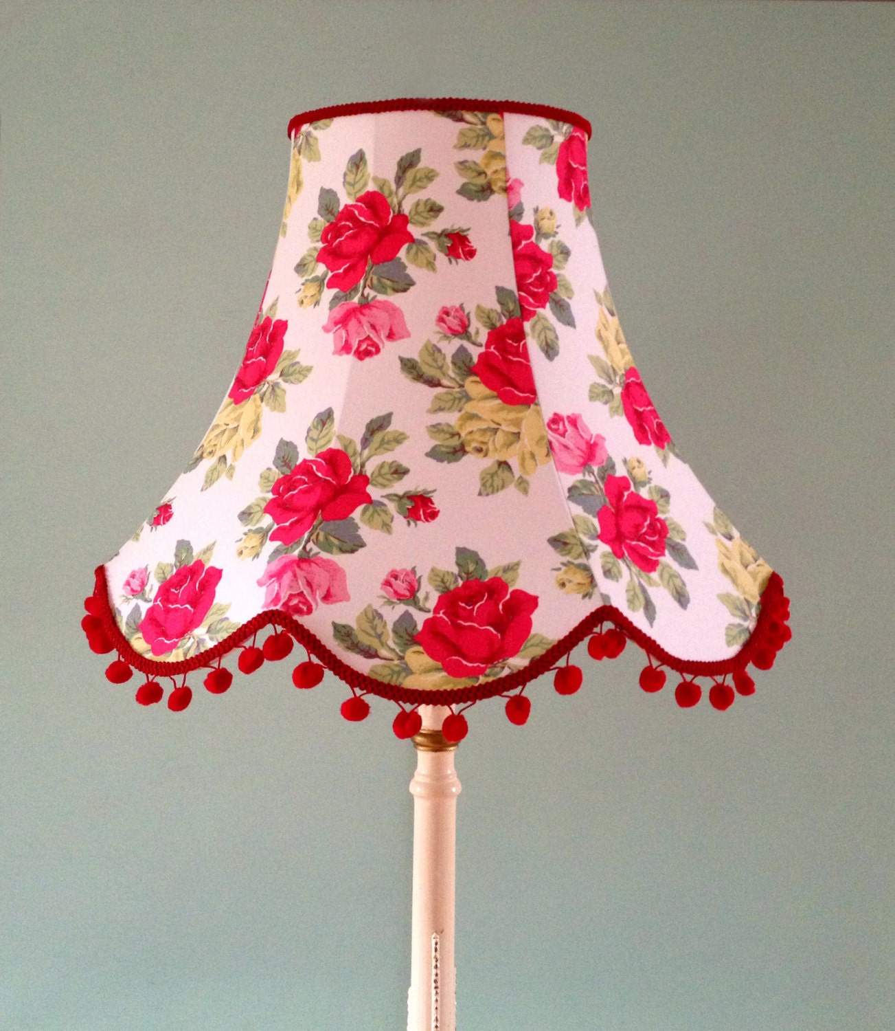 Cath Kidston Standard Lamp Shade in White Royal by QueenofShades