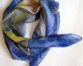 Silk scarf hand painted Star Tetrahedron